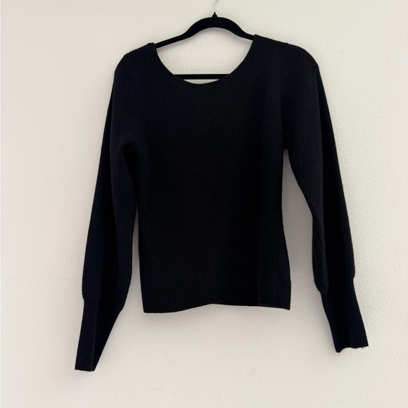 Reformation Black Off-the-Shoulder Sweater - Picture 2 of 6